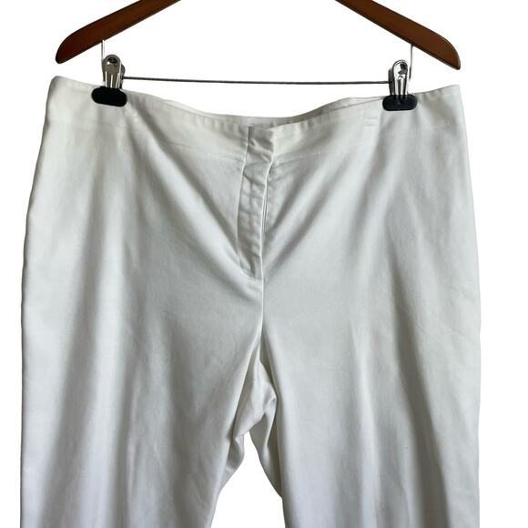 Chicos Women Cotton Pants XL White Straight Leg Classic Officewear Minimalistic - Picture 8 of 8